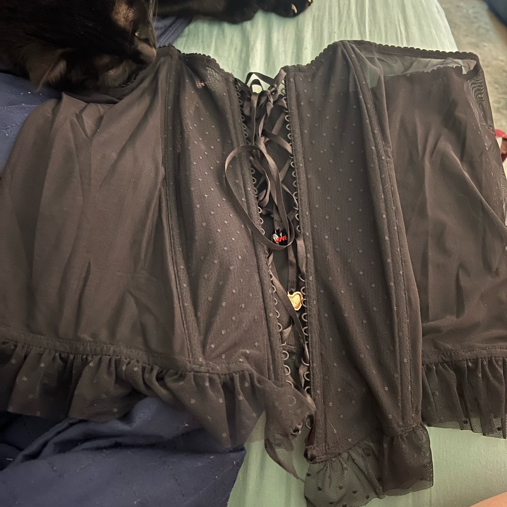 Black Mesh Corset